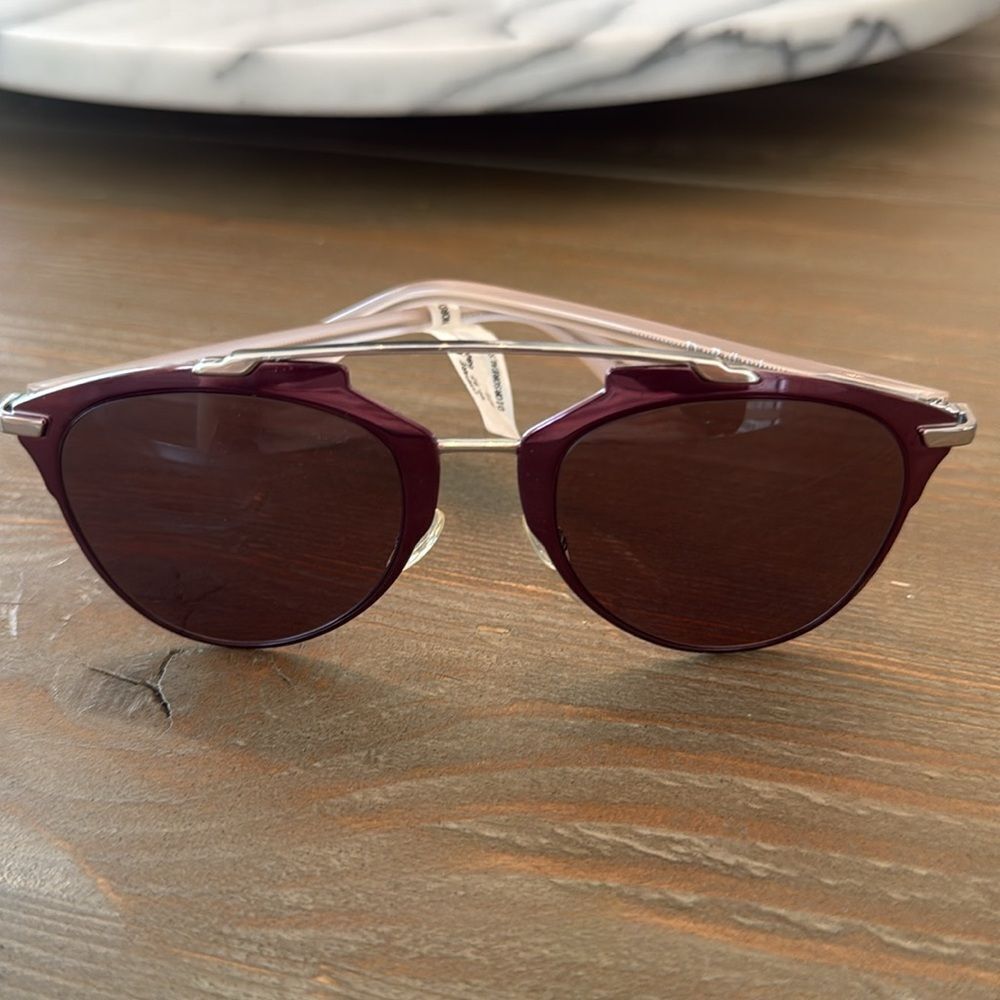 CHRISTIAN DIOR REFLECTED/S
1RQ-P7 BURGUNDY/BURGUNDY
SUNGLASSES AUTHENTIC - Picture 8 of 8